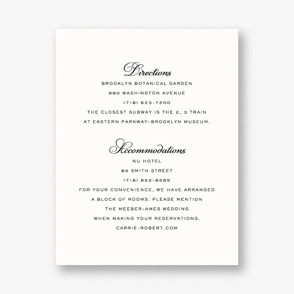City Lights II Information Card