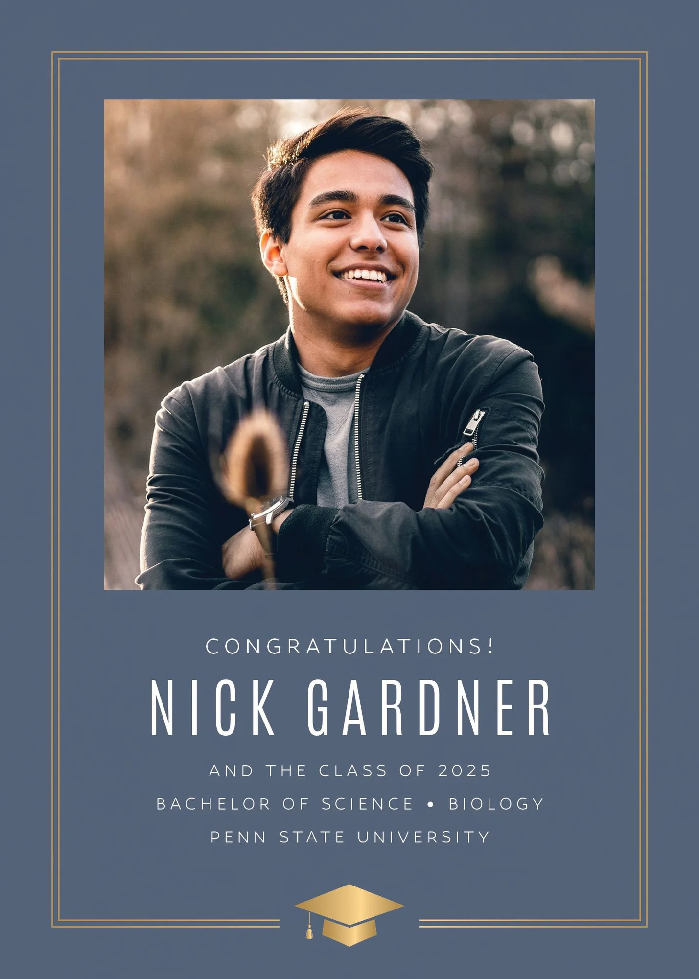 Classic Cap Foil Photo Graduation Announcement - Image 3