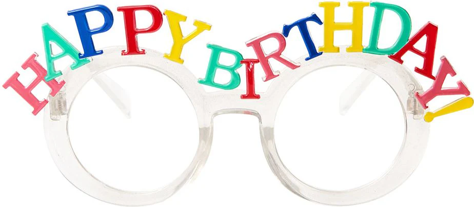Clear Happy Birthday Glasses - Image 2