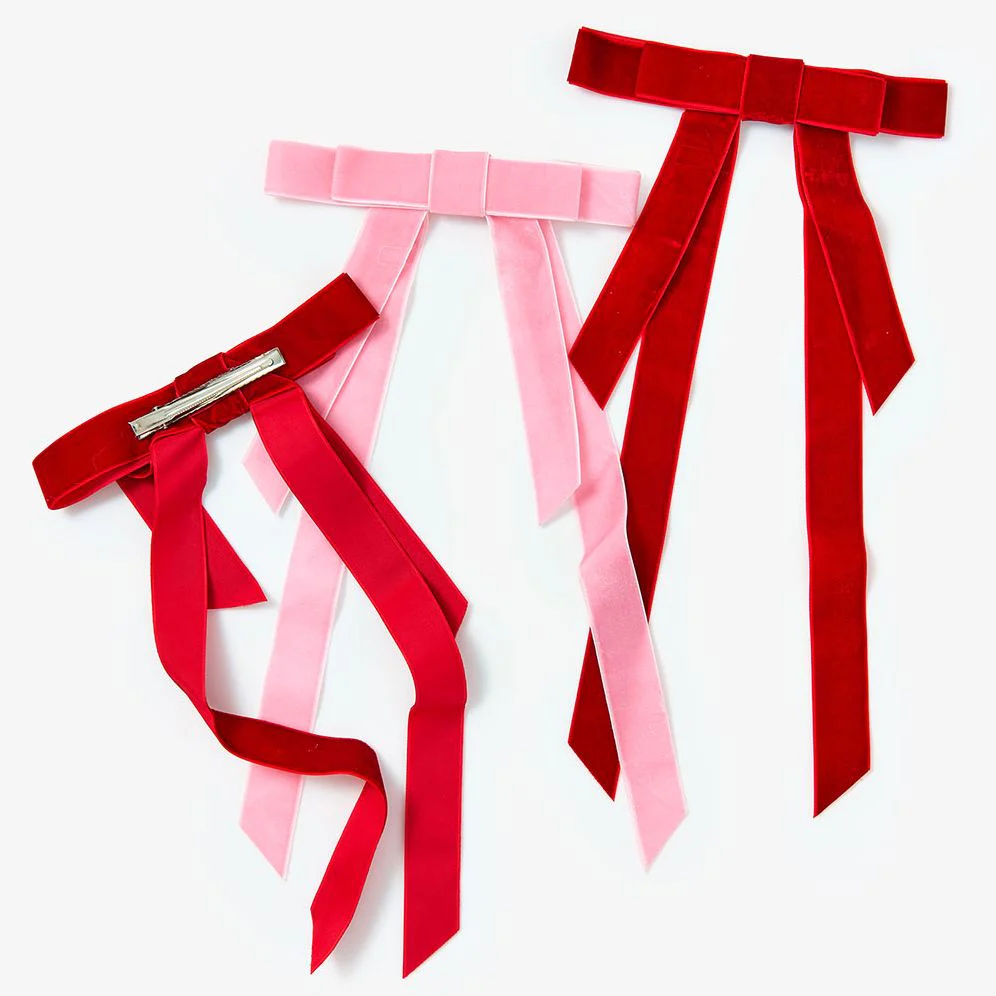 Clip On Velvet Bow Tree Decor, Set of 12 - Image 2