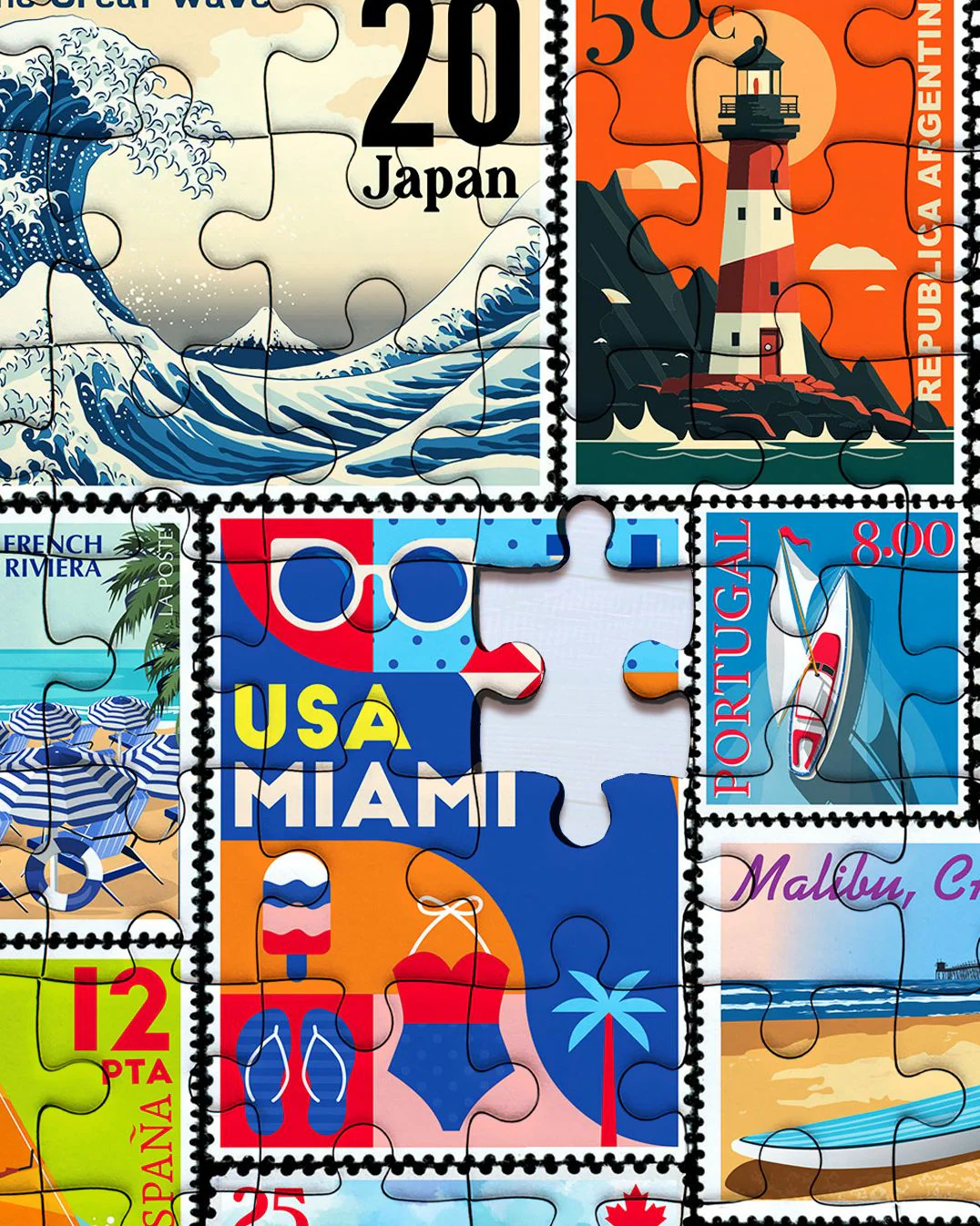 Coastal 500 Large Piece Jigsaw Puzzle - Image 7