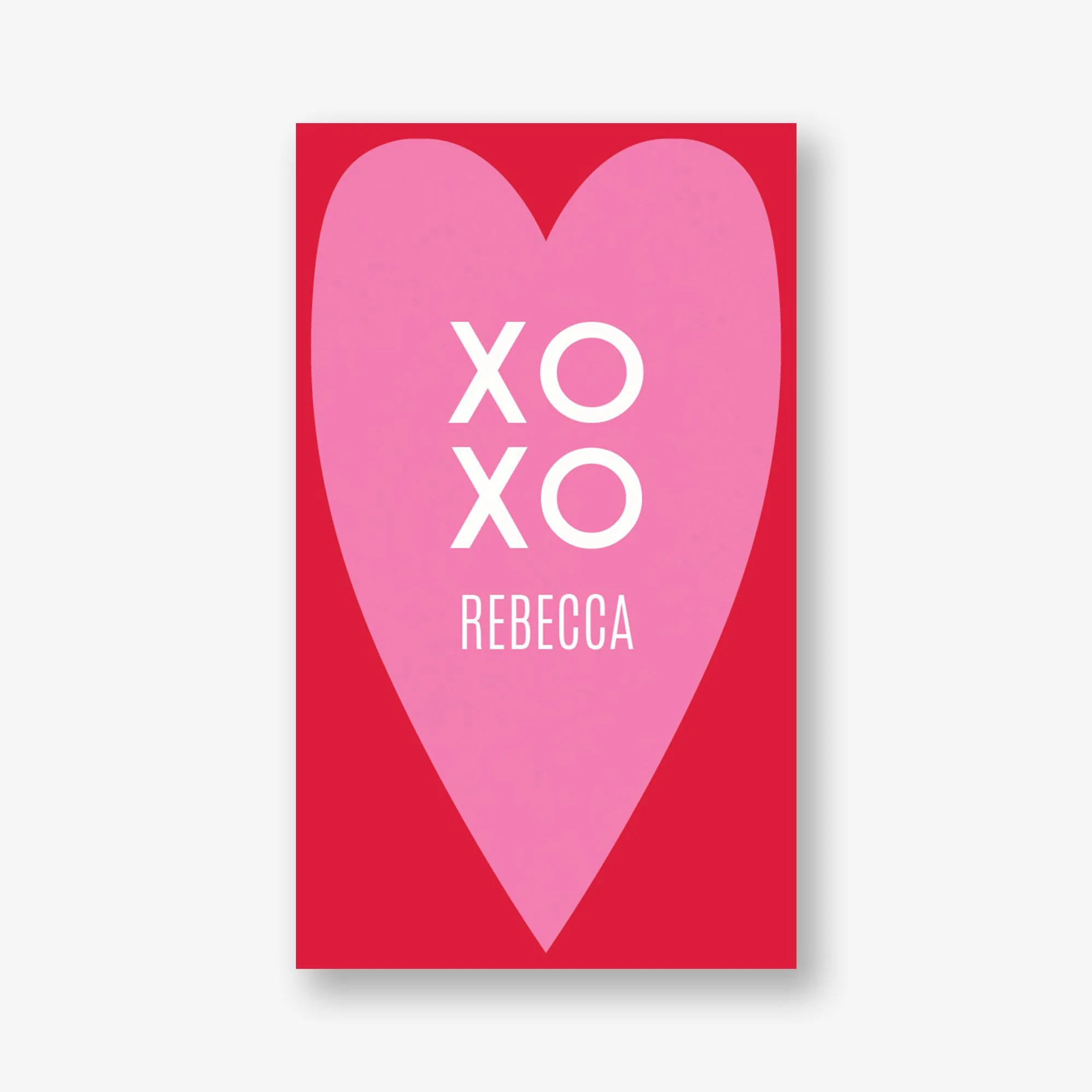 Colorblock Heart Mini Valentine Card - Image 2