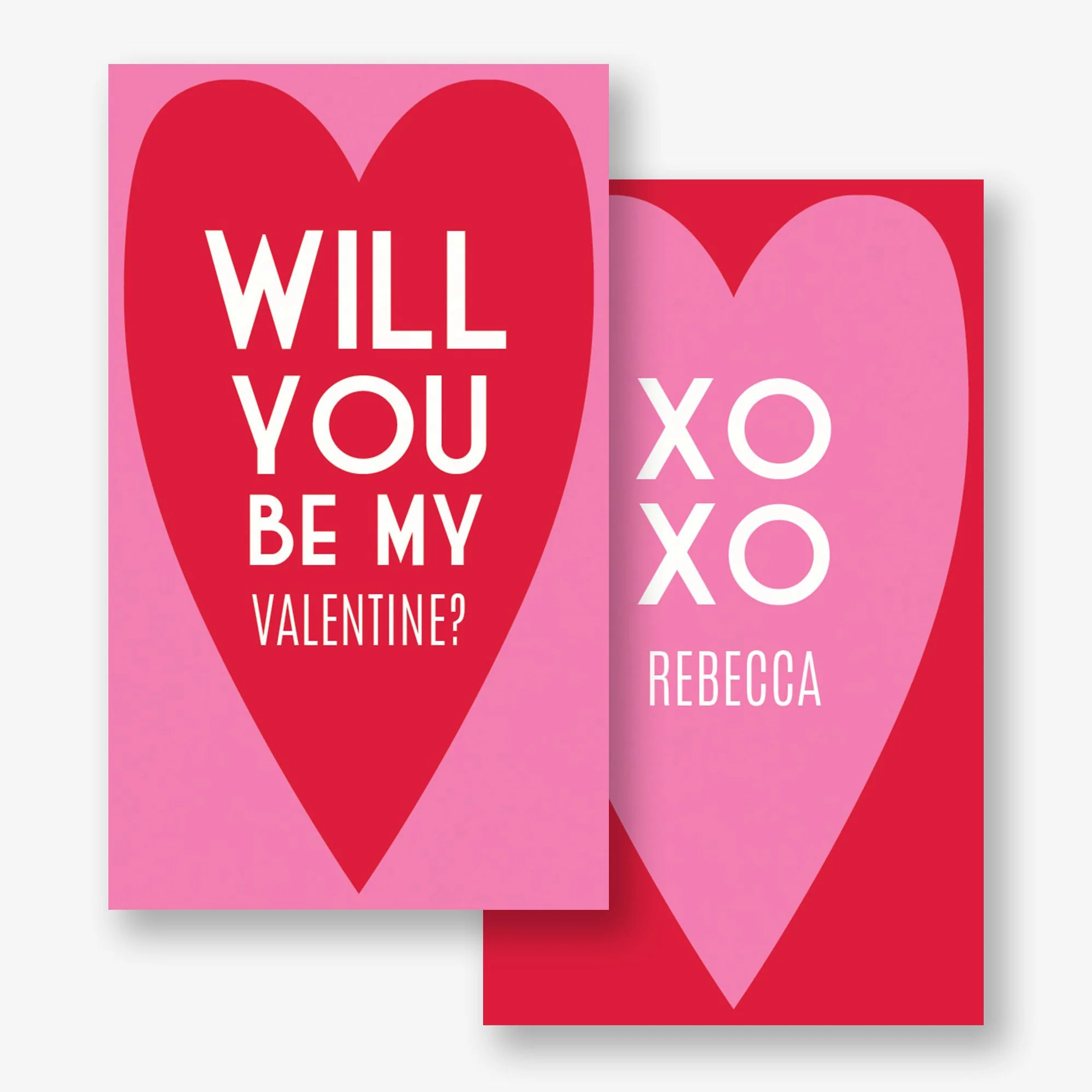 Colorblock Heart Mini Valentine Card - Image 3