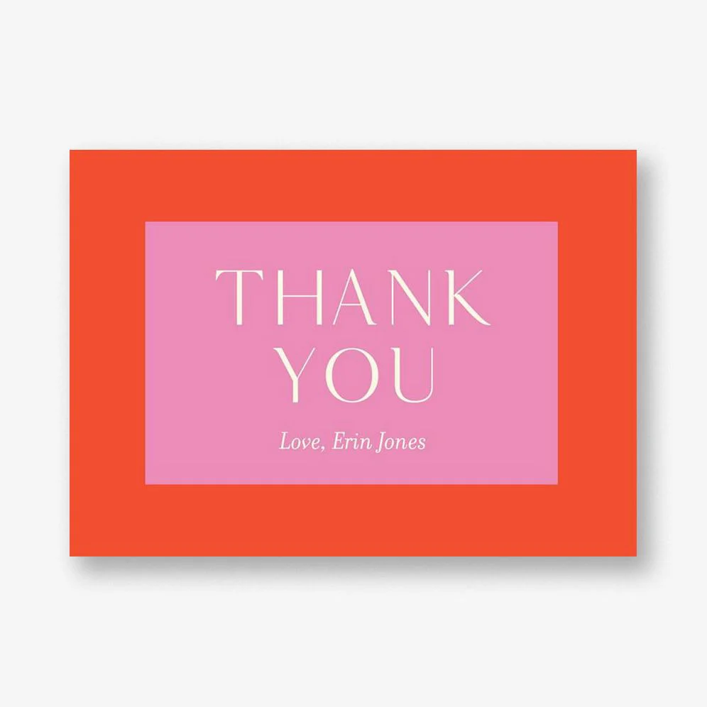 Colorblock Thank You Notes