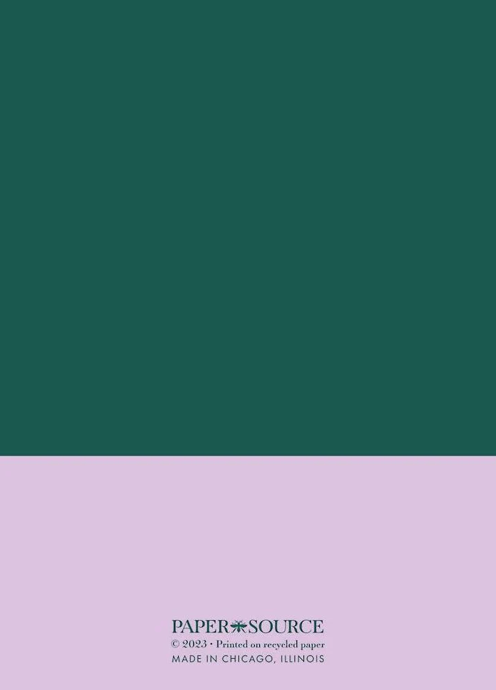 Colorblocked Green and Lavender Thank You Stationery Set - Image 2