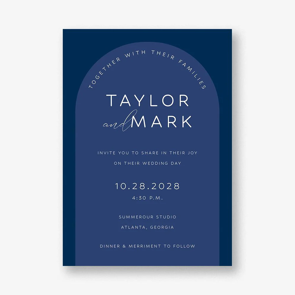 Colorful Arch Wedding Invitation