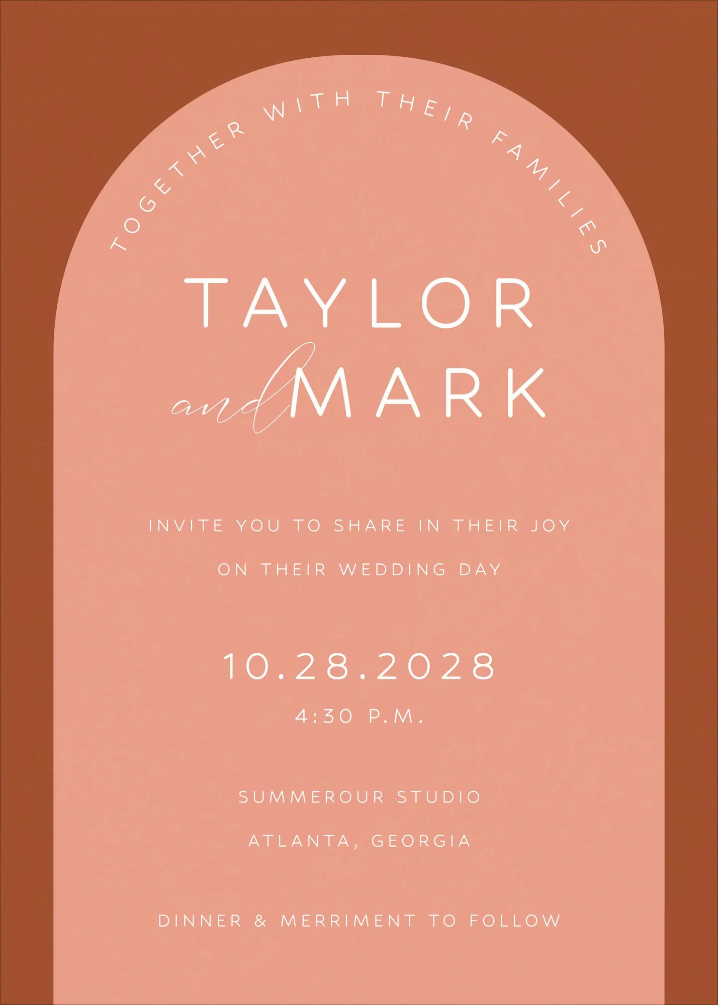 Colorful Arch Wedding Invitation - Image 4