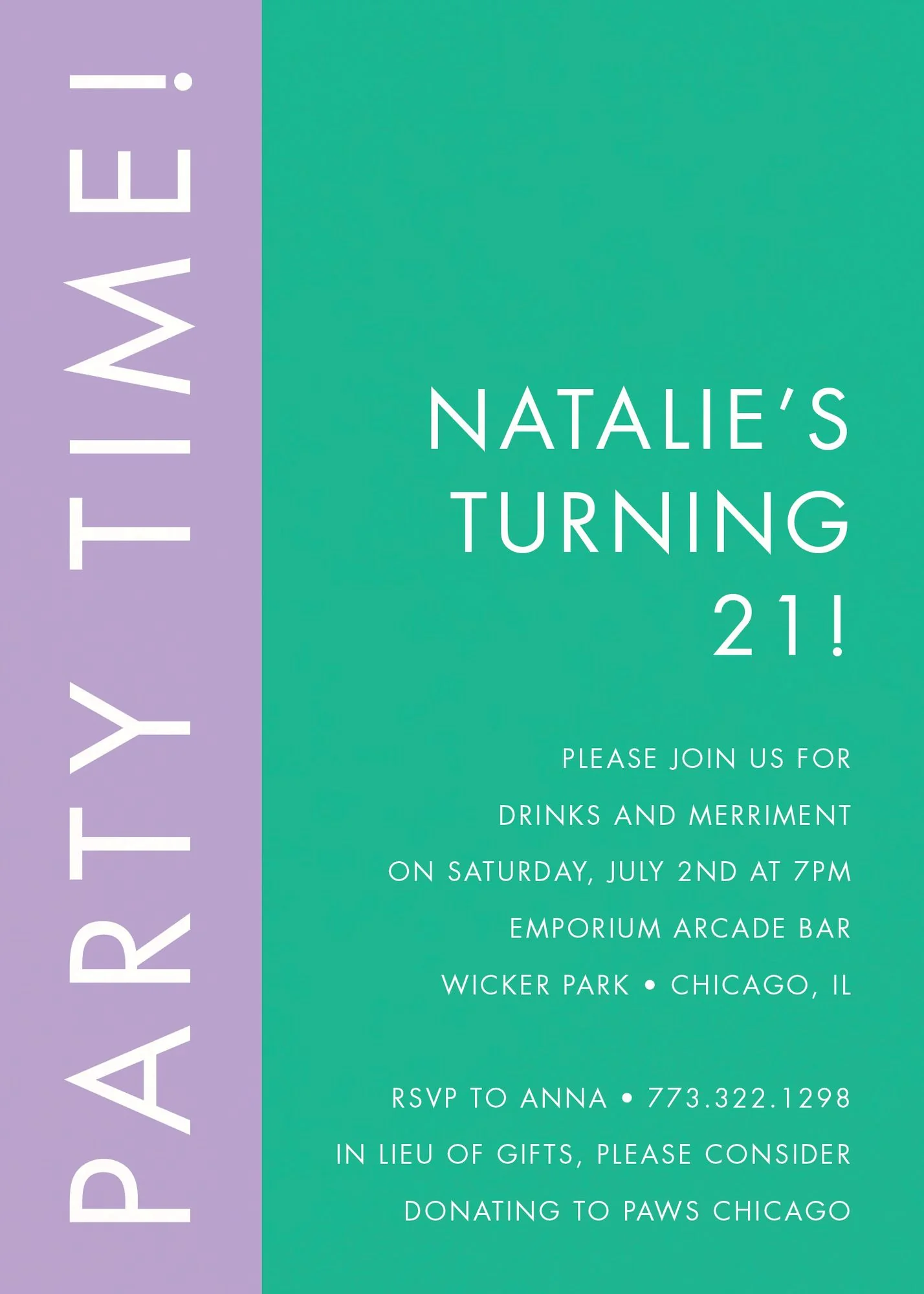 Colorful Colorblock Party Invitation - Image 2