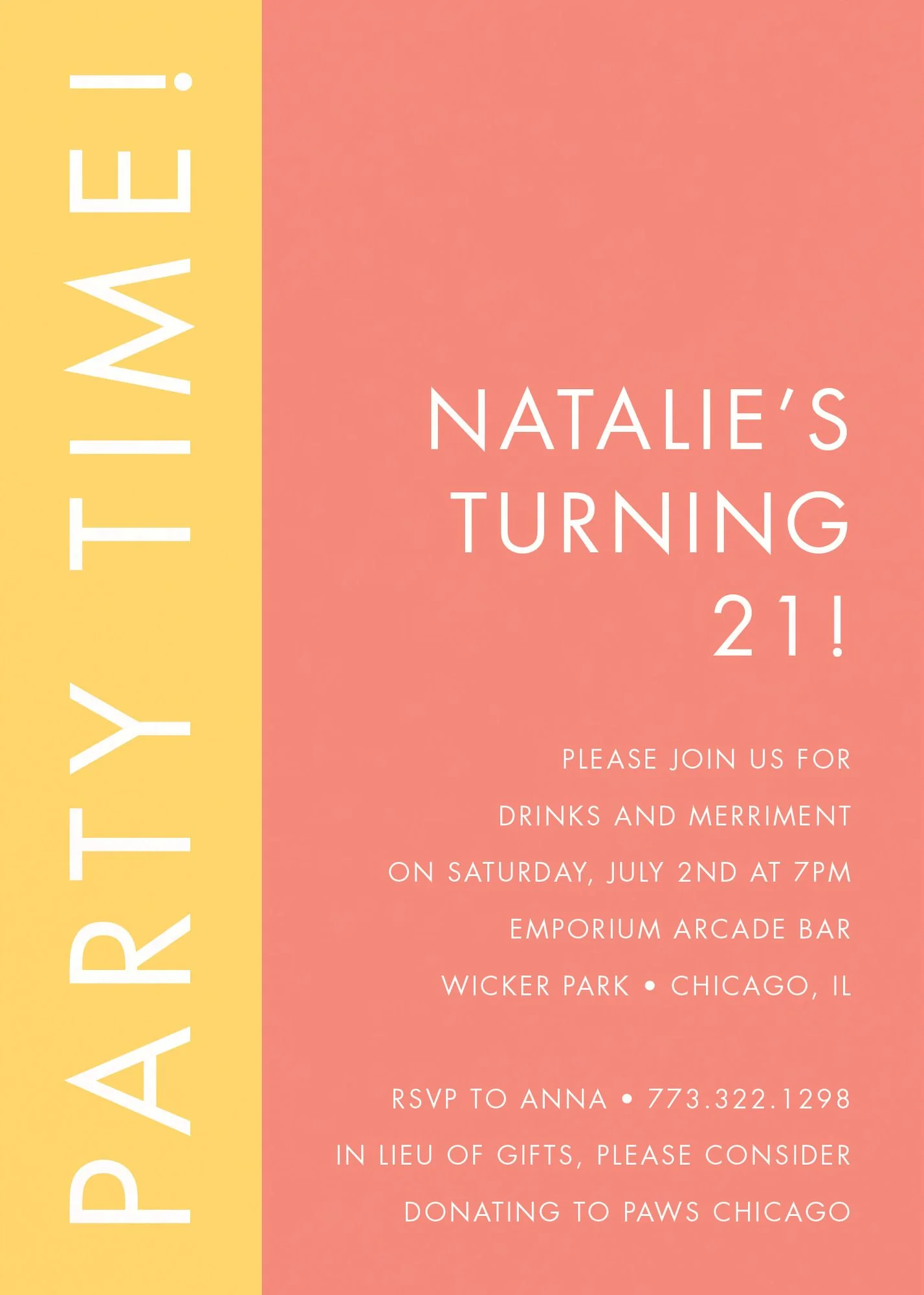 Colorful Colorblock Party Invitation - Image 3
