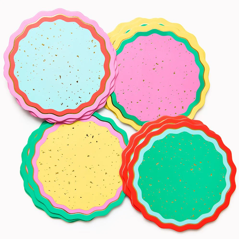 Colorful Fleck Coasters S/12