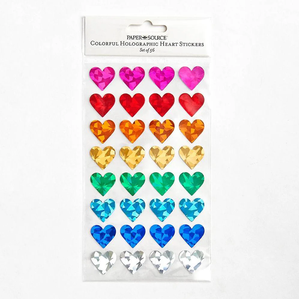 Colorful Holographic Heart Stickers - Image 3