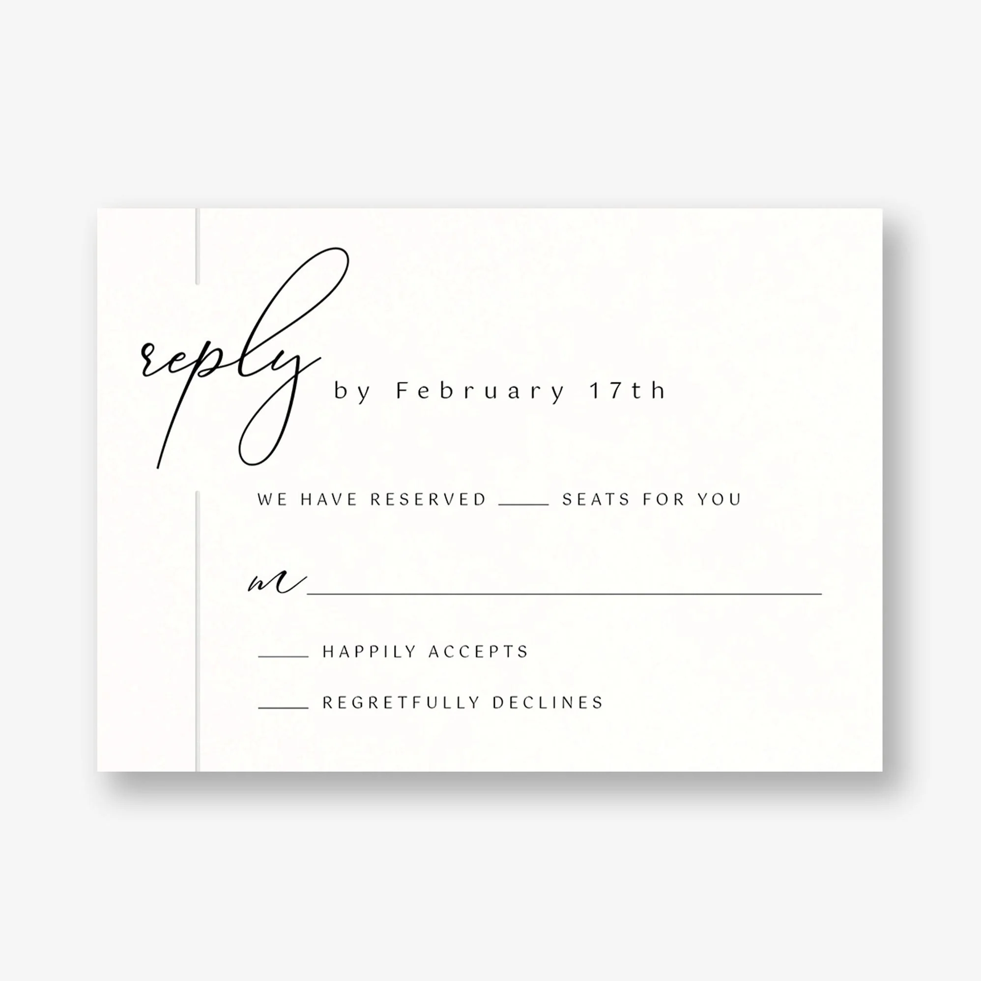 Contemporary Borderline Foil Response Card - Image 2