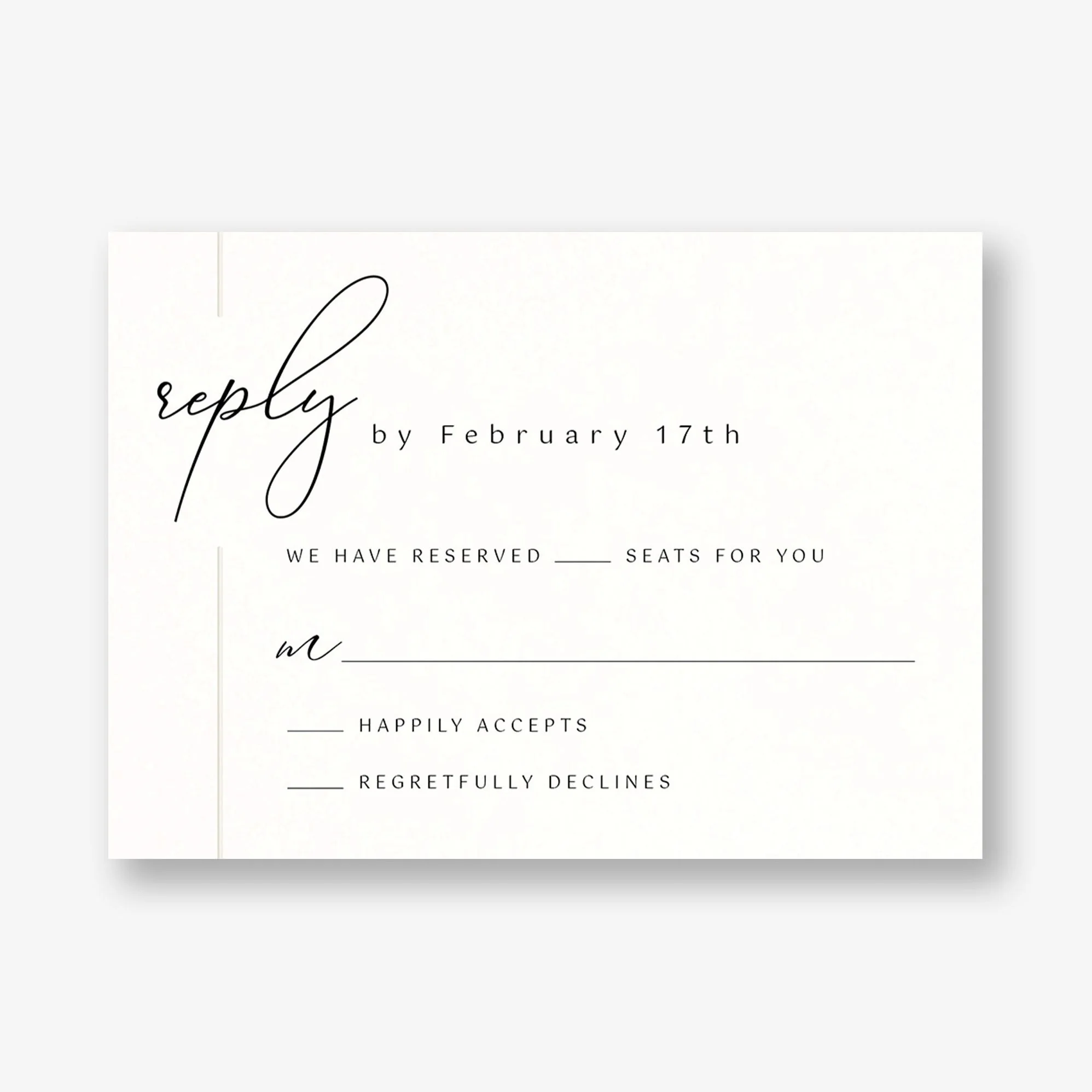 Contemporary Borderline Foil Response Card - Image 3