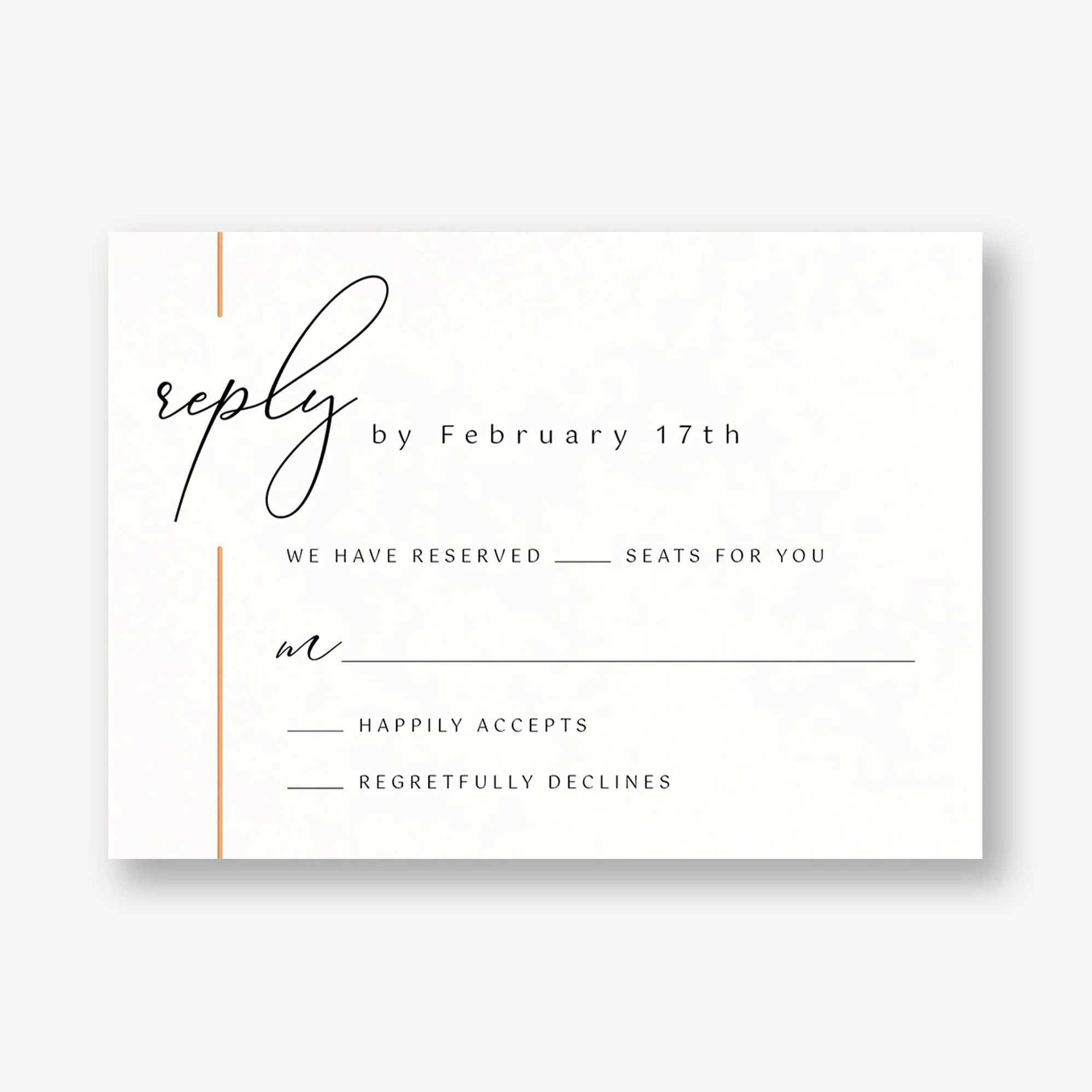 Contemporary Borderline Foil Response Card - Image 4