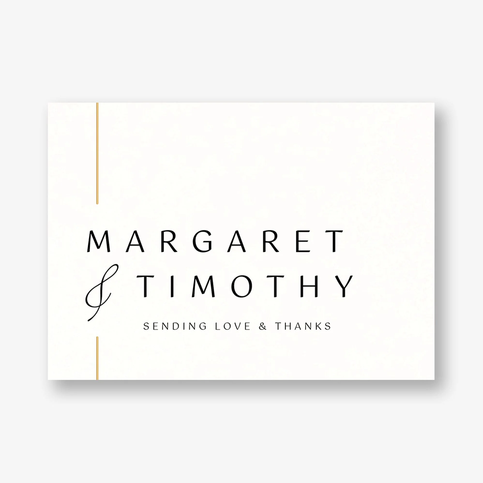 Contemporary Borderline Foil Thank You Card
