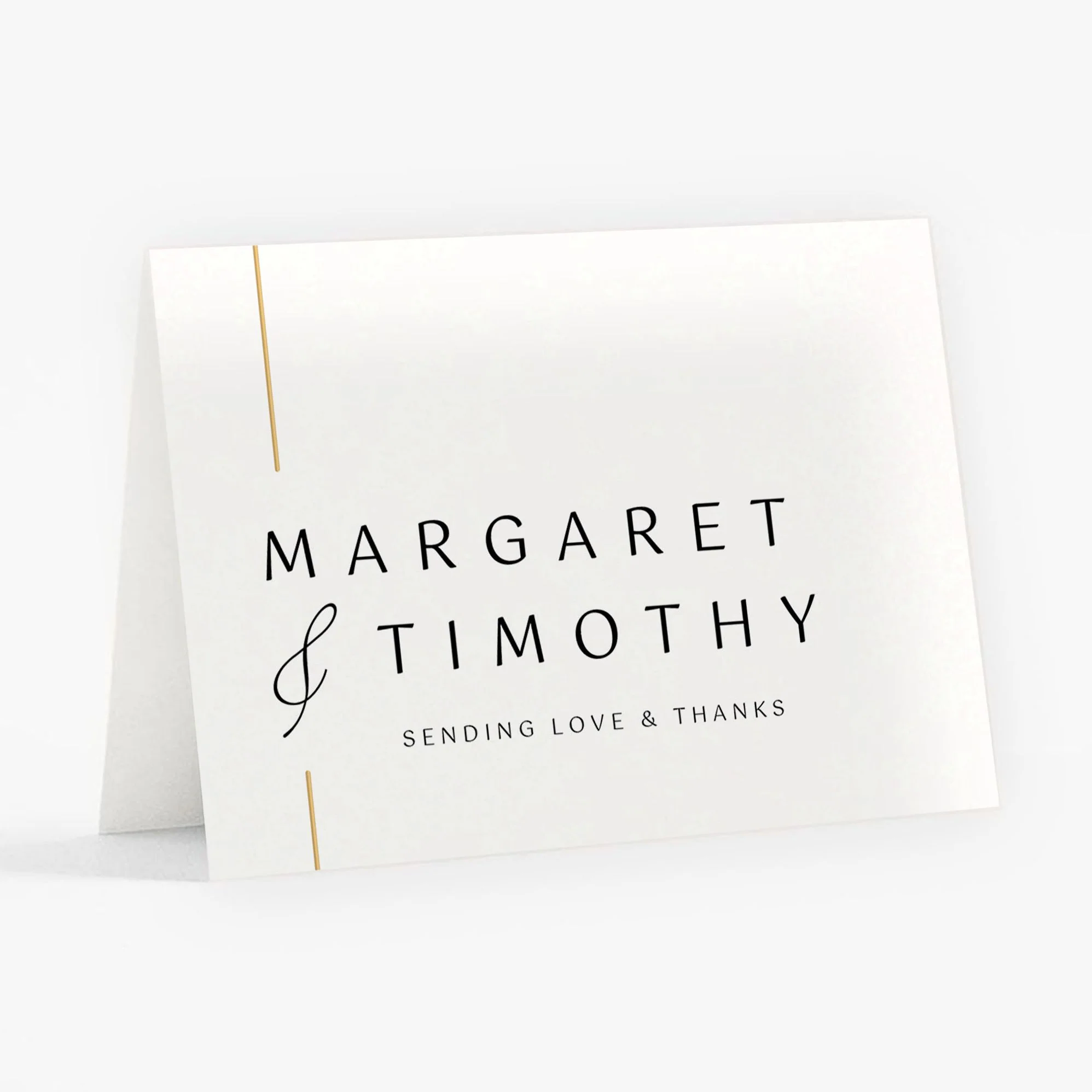Contemporary Borderline Foil Thank You Card - Image 2