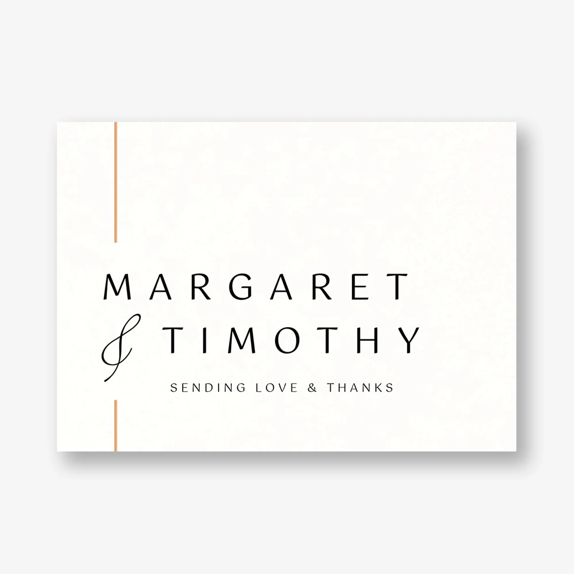 Contemporary Borderline Foil Thank You Card - Image 3