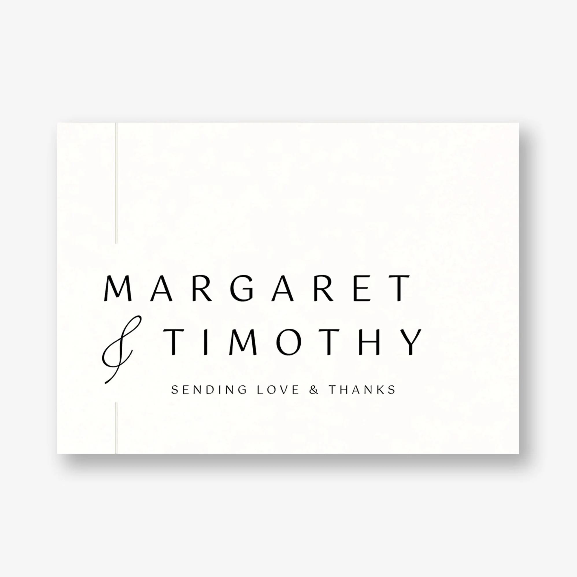 Contemporary Borderline Foil Thank You Card - Image 5