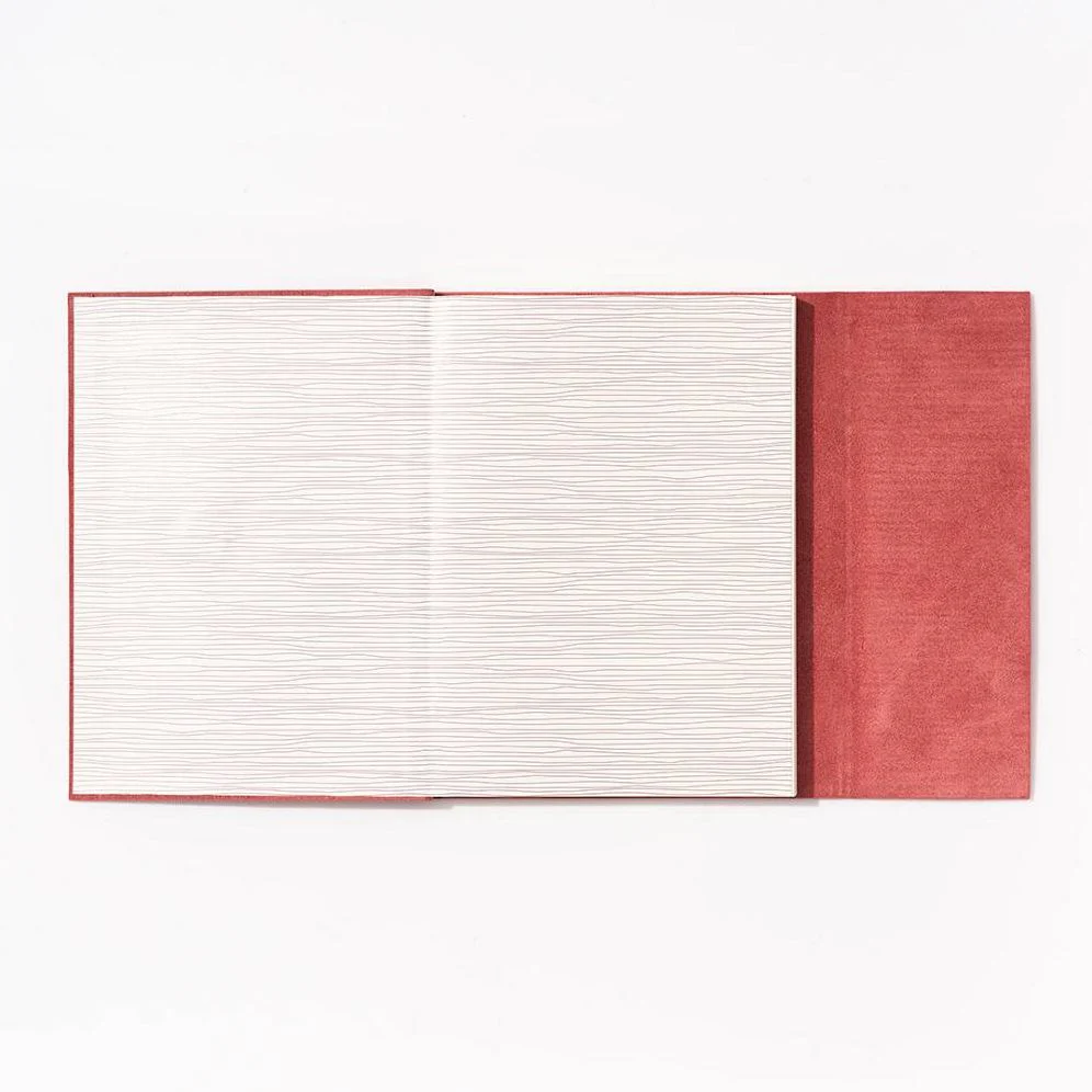 Coral Embroidered Suede Journal - Image 2