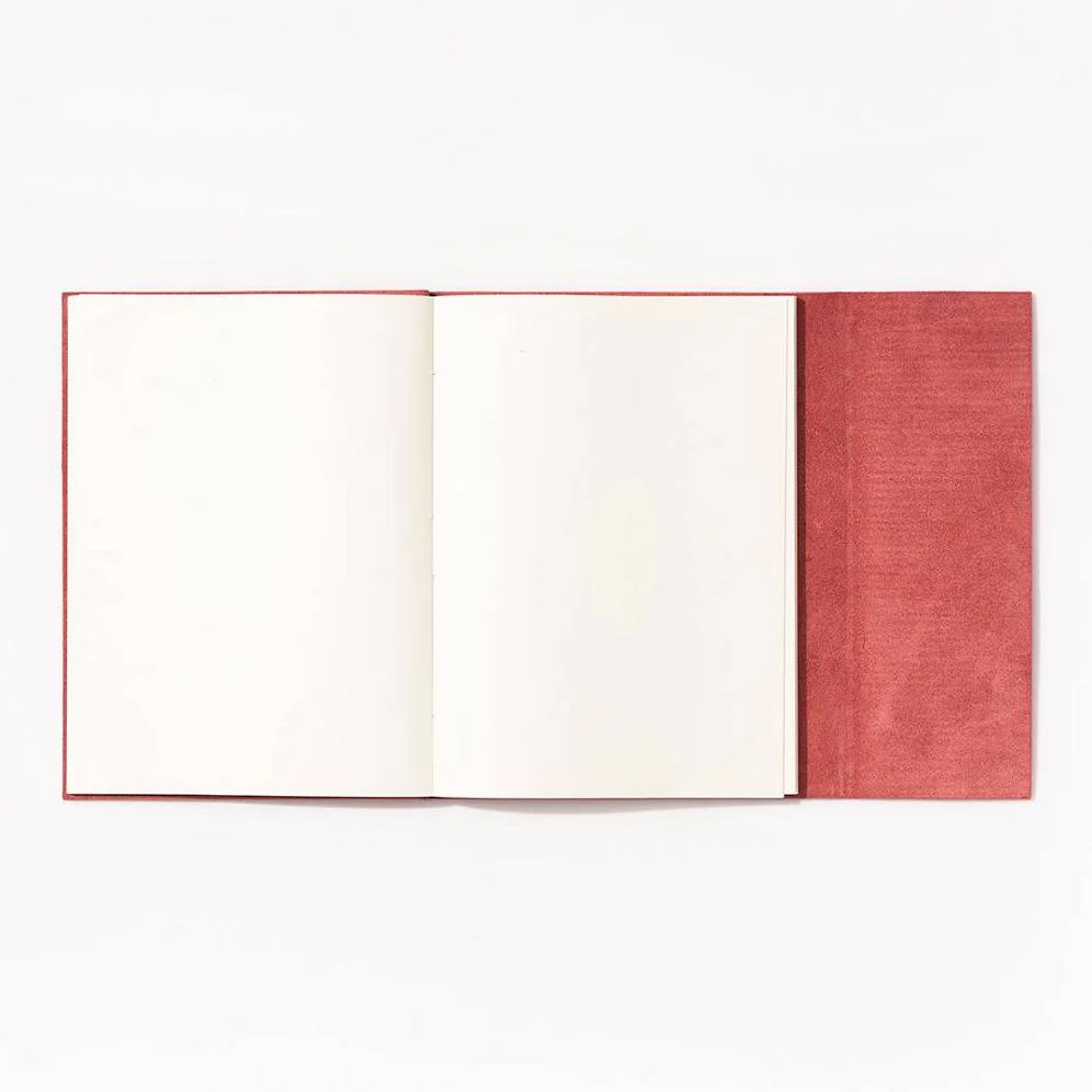 Coral Embroidered Suede Journal - Image 3