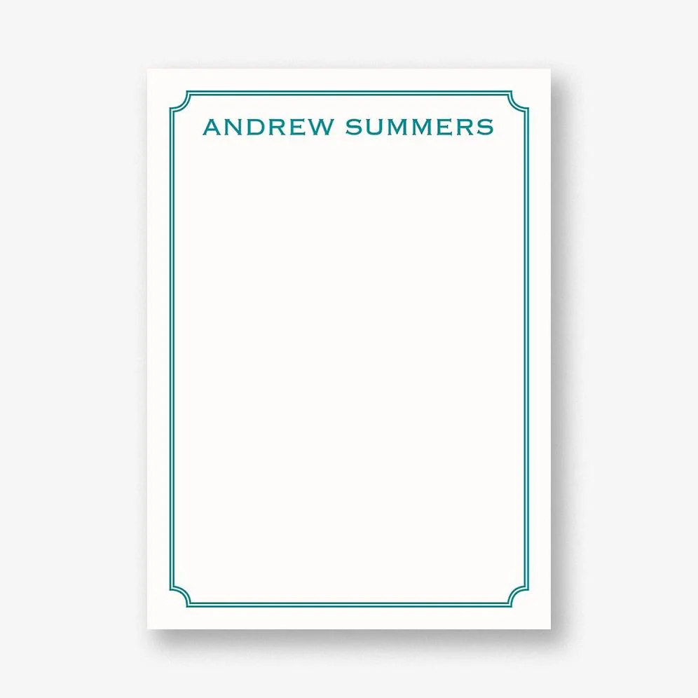 Corner Notch Border A6 Stationery
