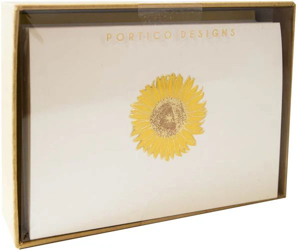 Correspondence Boxed Notecards Gold Sunflower - Image 5