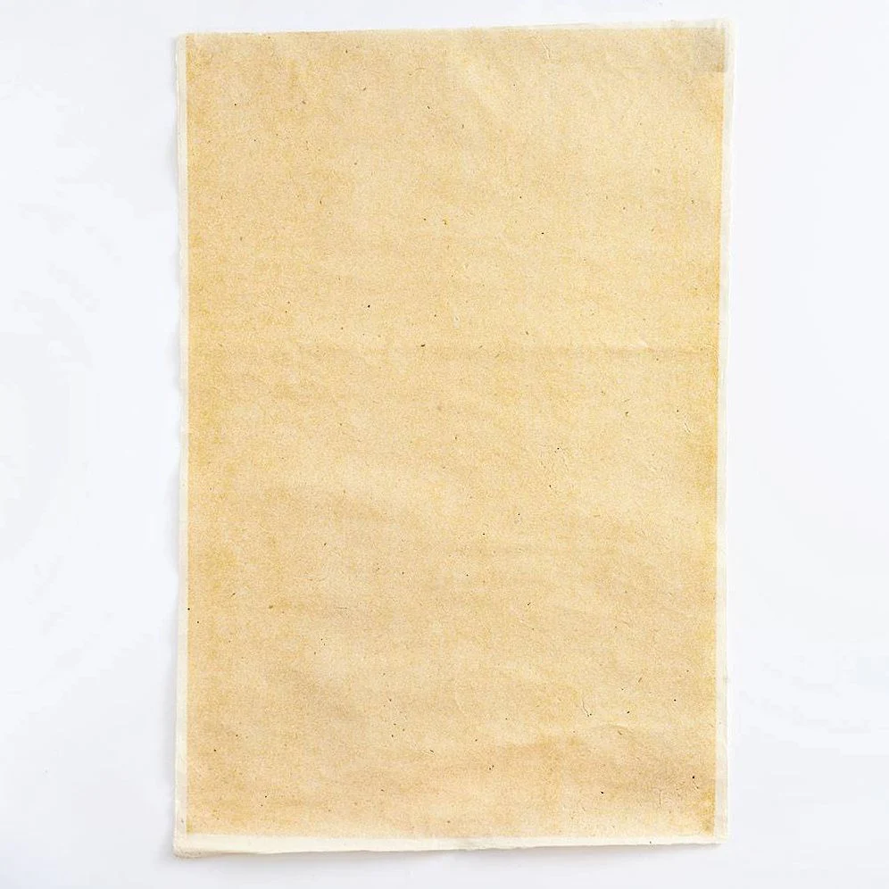 Cream Gold Glitter Handmade Paper