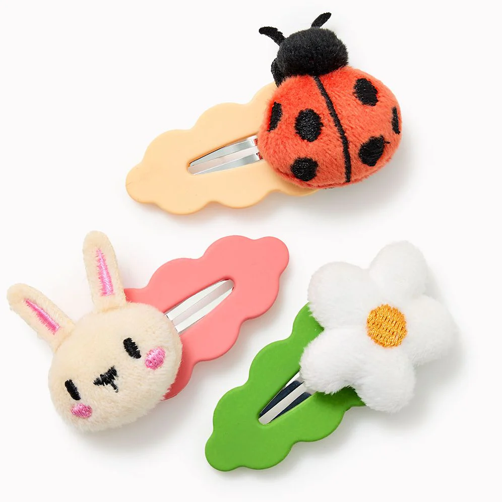 Critter Hair Clips, Set of 3