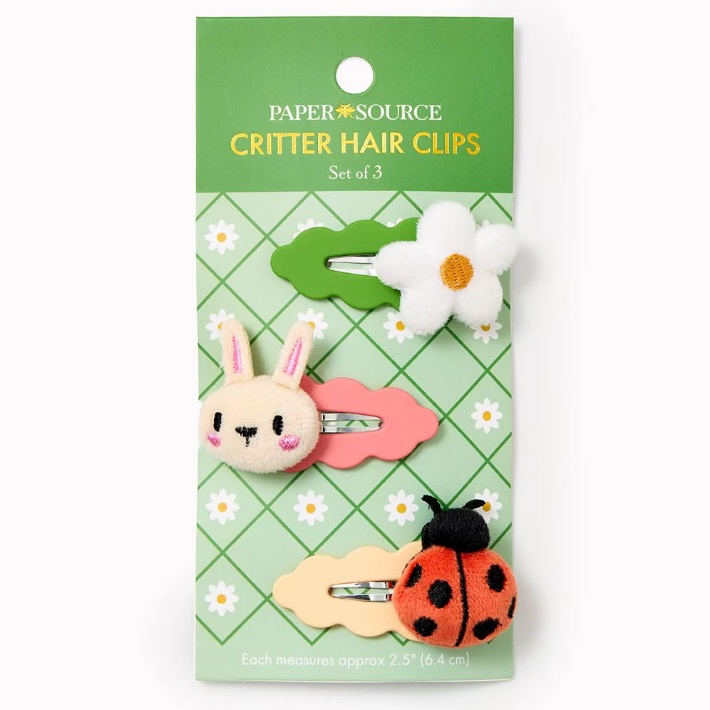 Critter Hair Clips, Set of 3 - Image 3