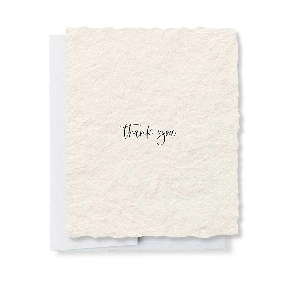 Deckled Edge Thank You Card