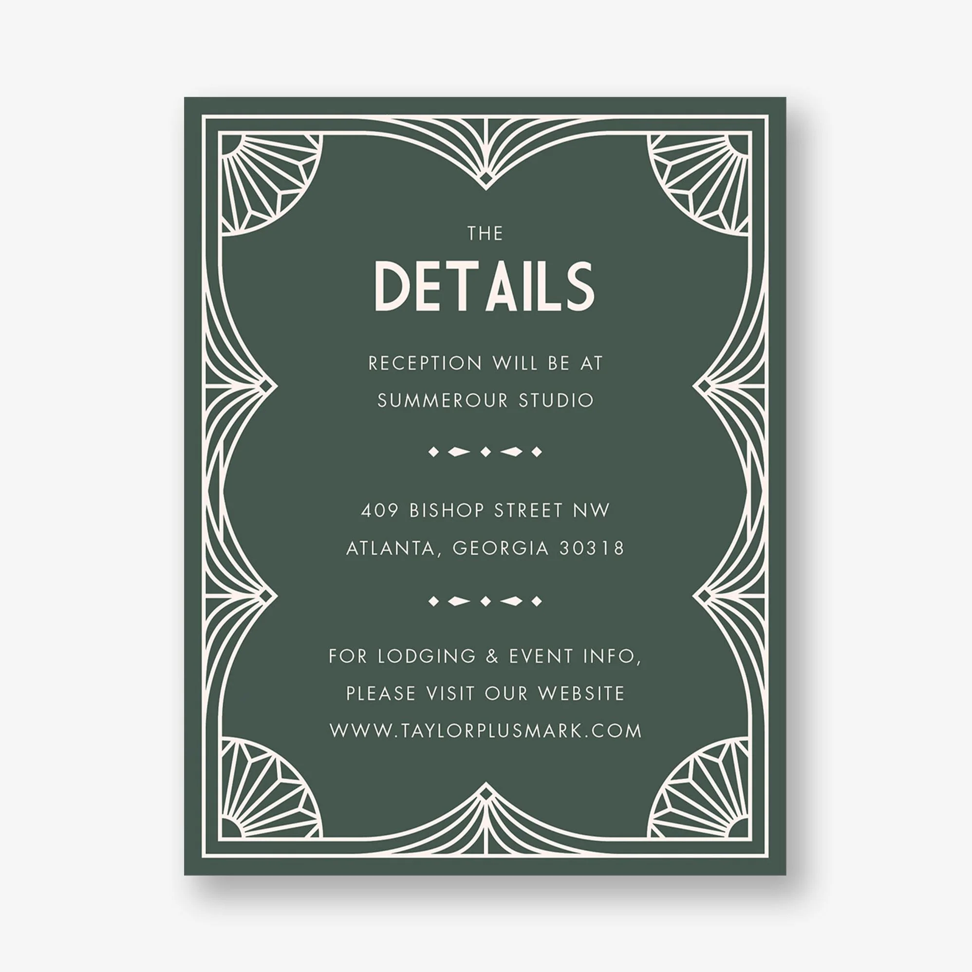 Deco Frame Information Card