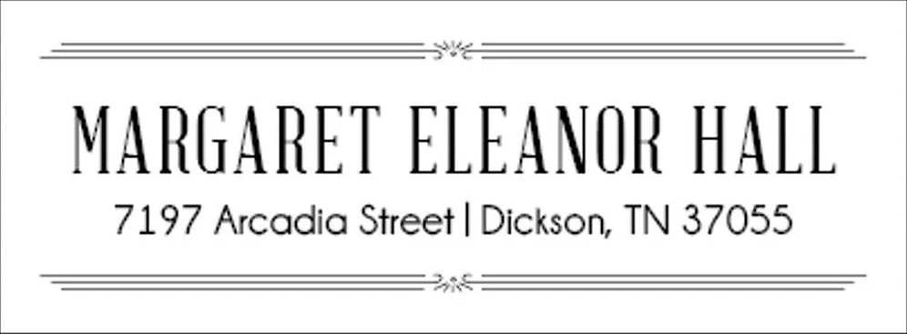 Deco Return Address Label