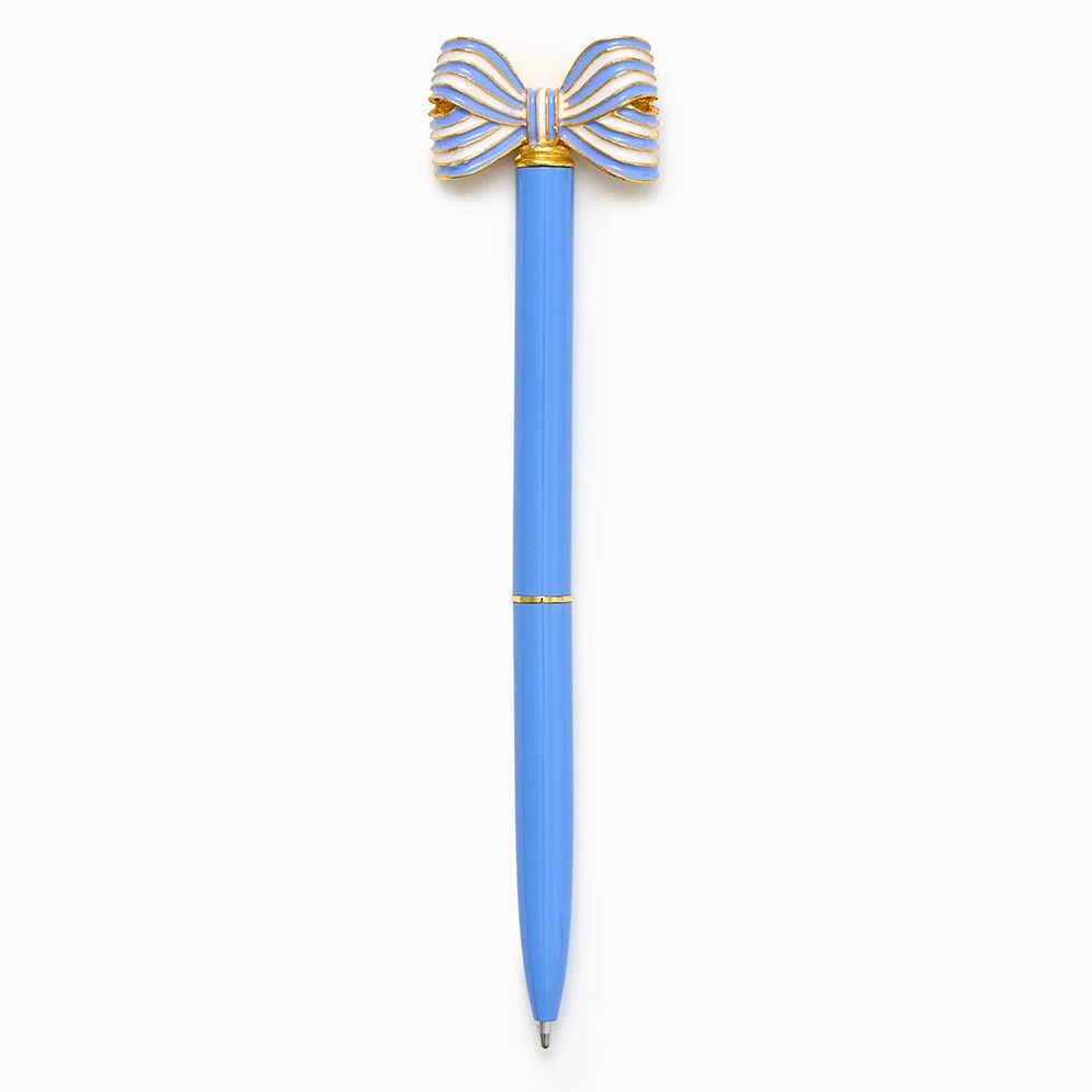 Decorative Periwinkle Bow Pen