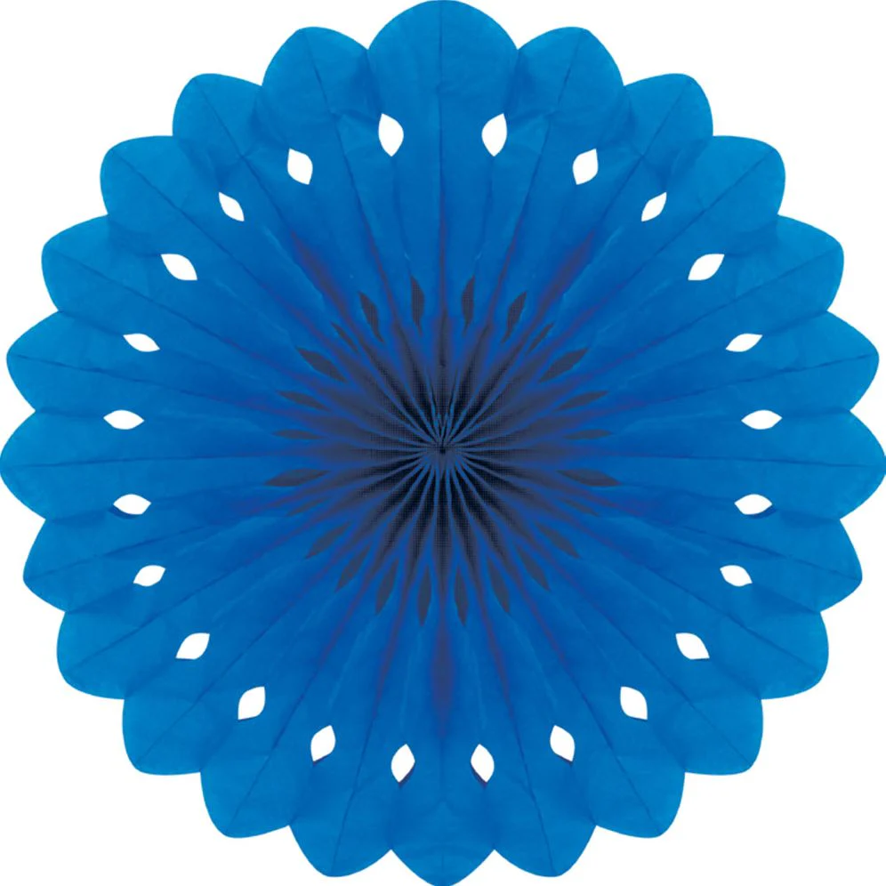 Detailed fan, 30cm, Blue