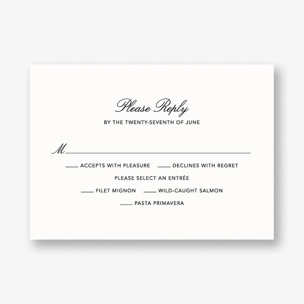 Devonshire Response Card