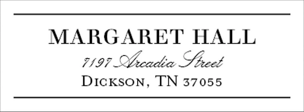 Diamond Monogram Return Address Label