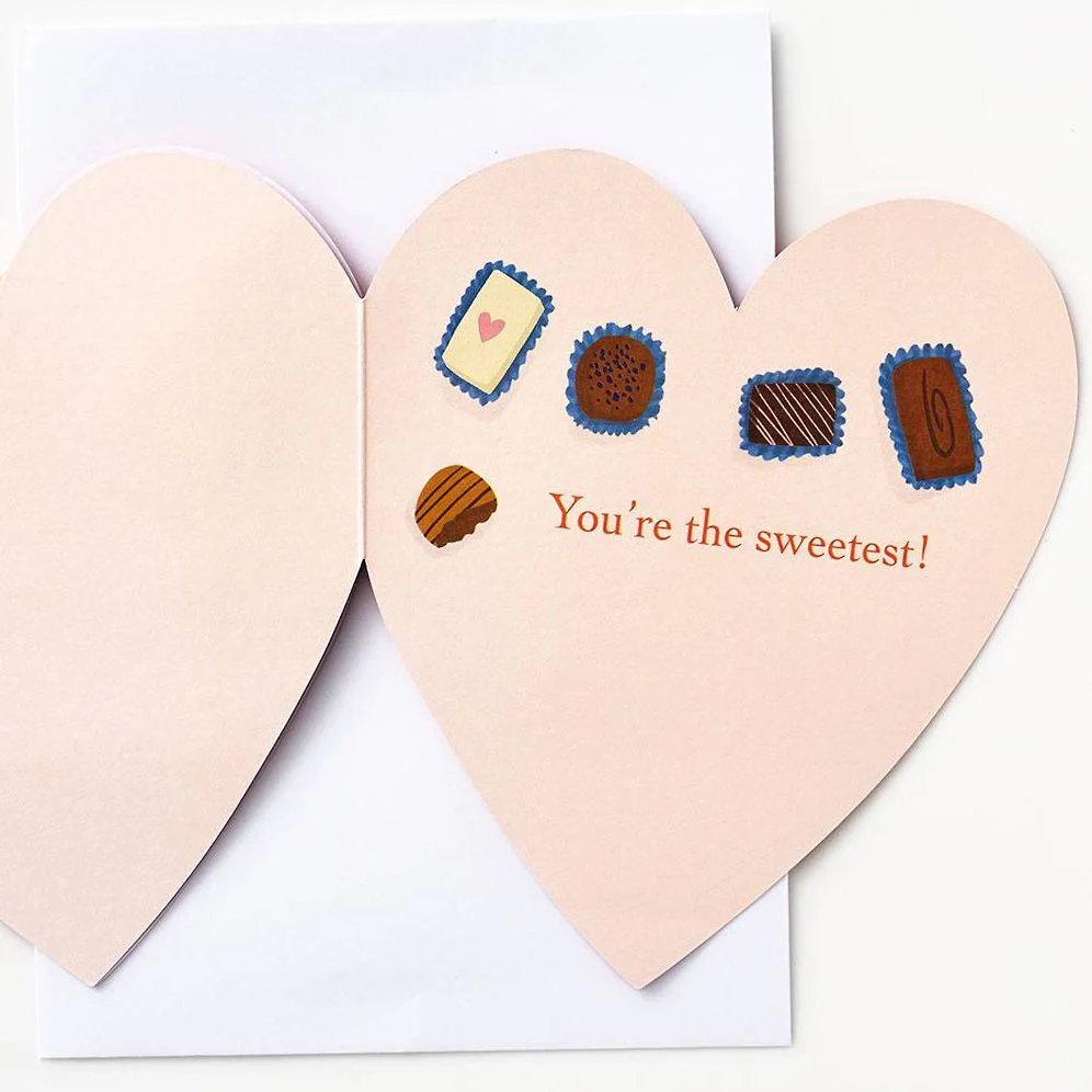 Die Cut Chocolate Box Valentine Card - Image 2