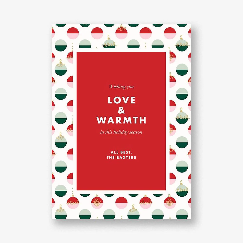 Dipped Ornaments Greeting Card