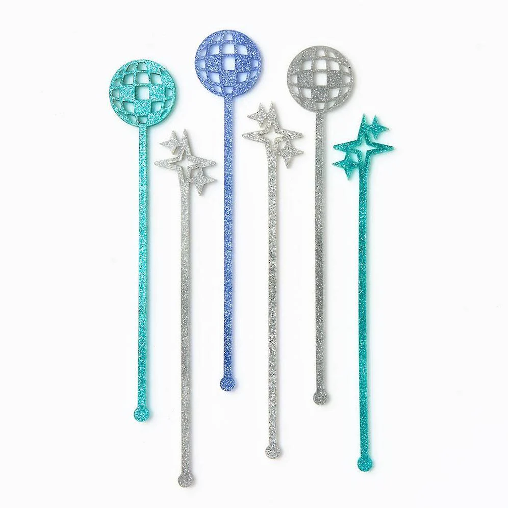 Disco Party Acrylic Drink Mixers - Image 2