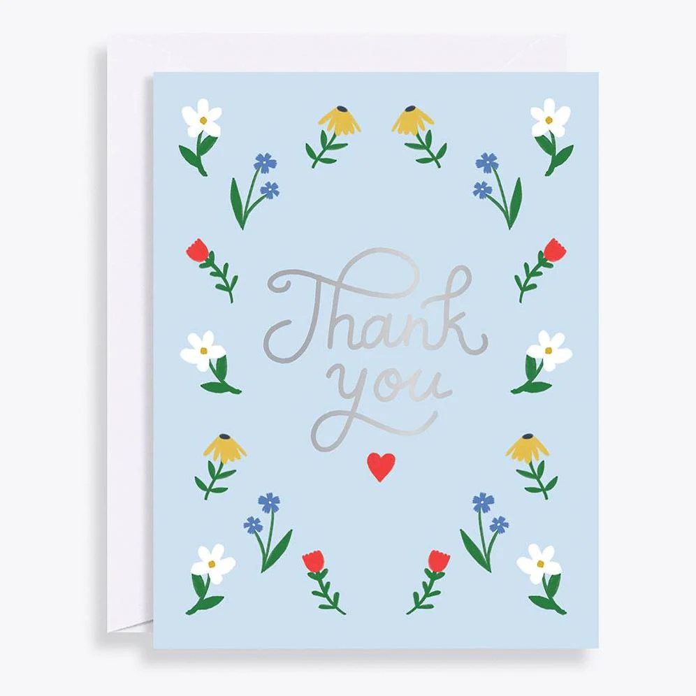 Ditsy Floral Thank You Card