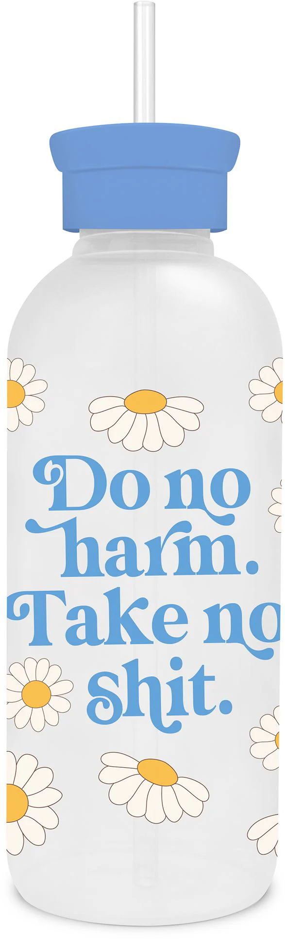 Do No Harm Glass Water Bottle with Straw