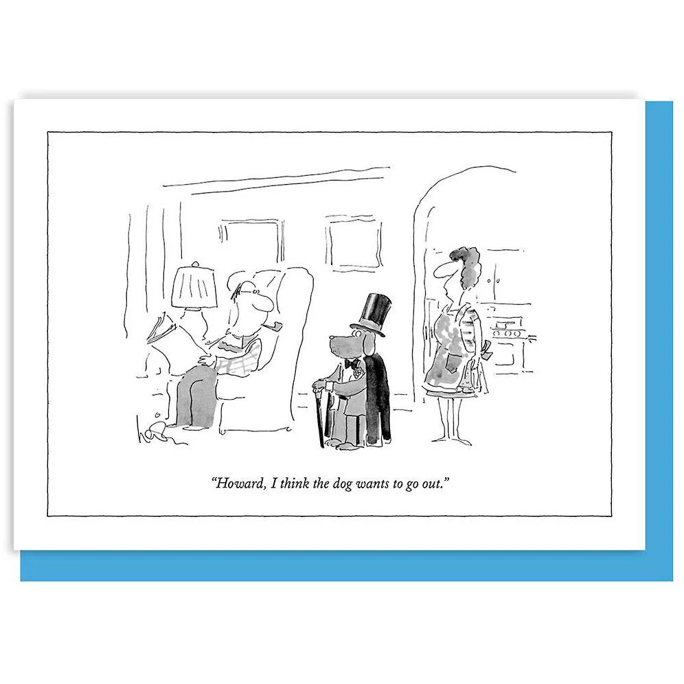 Dog Going Out Greeting Card