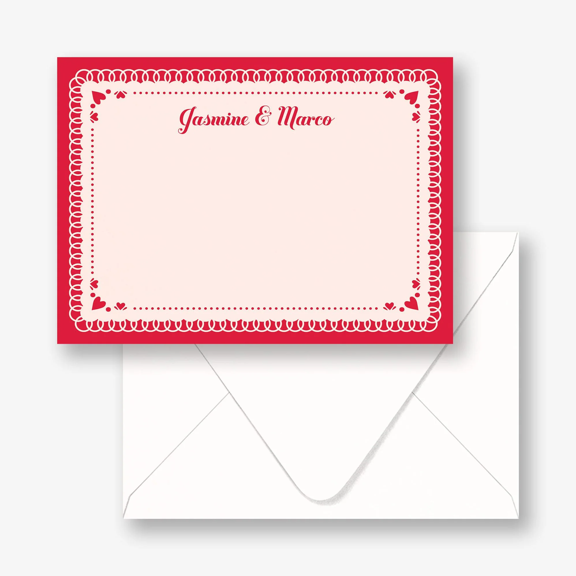 Doily Heart Frame Stationery - Image 3