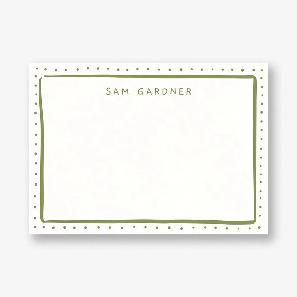 Doodle Dotted Border Stationery