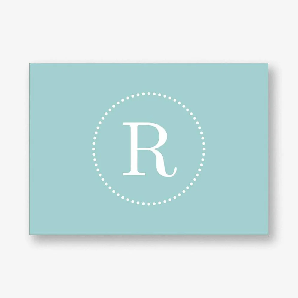 Dotted Circle Monogram 4 Bar Stationery