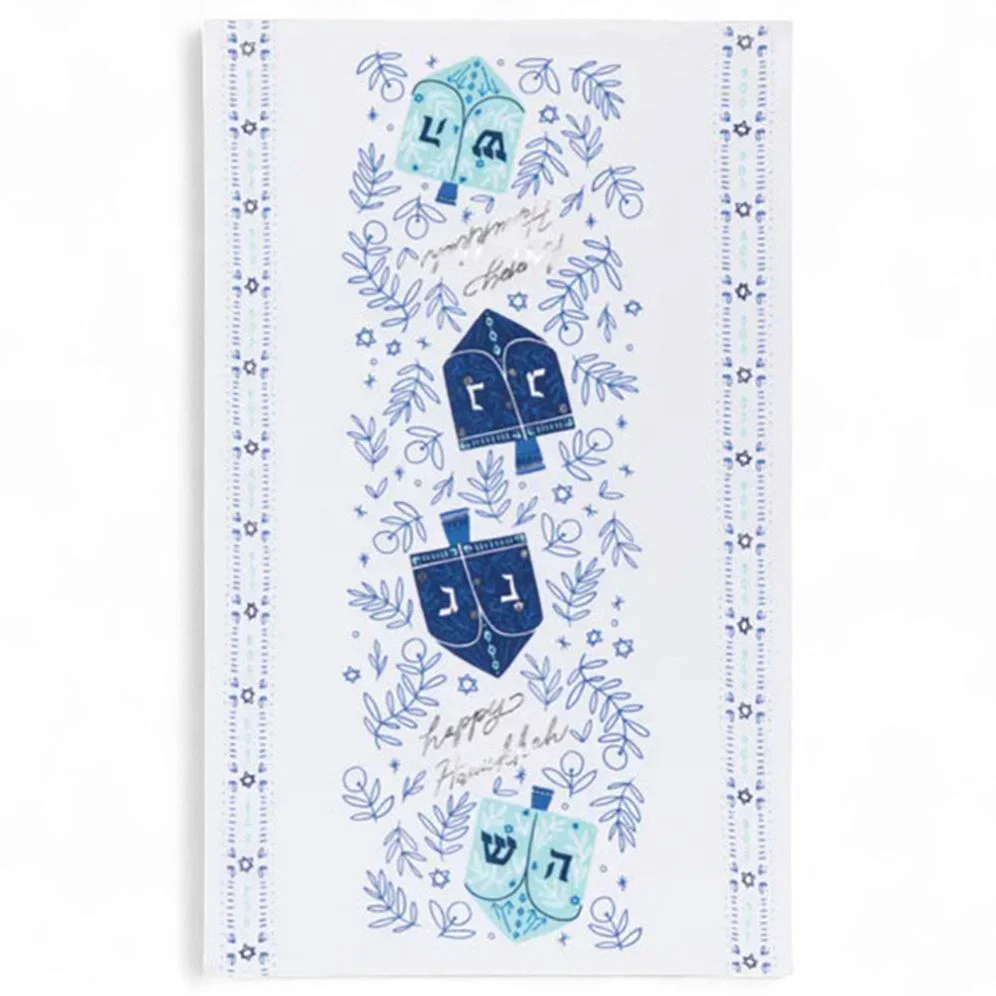 Dreidels Cotton Dish Towel