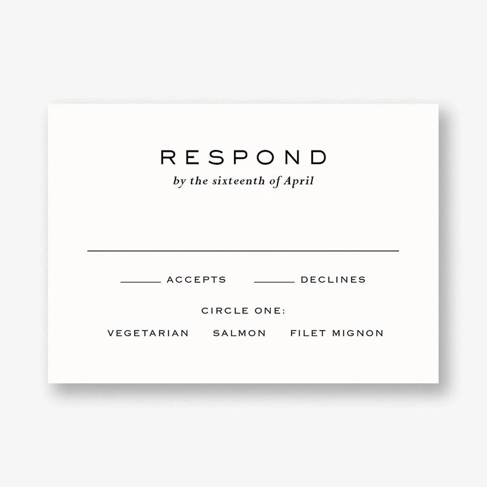 Duo Response Card