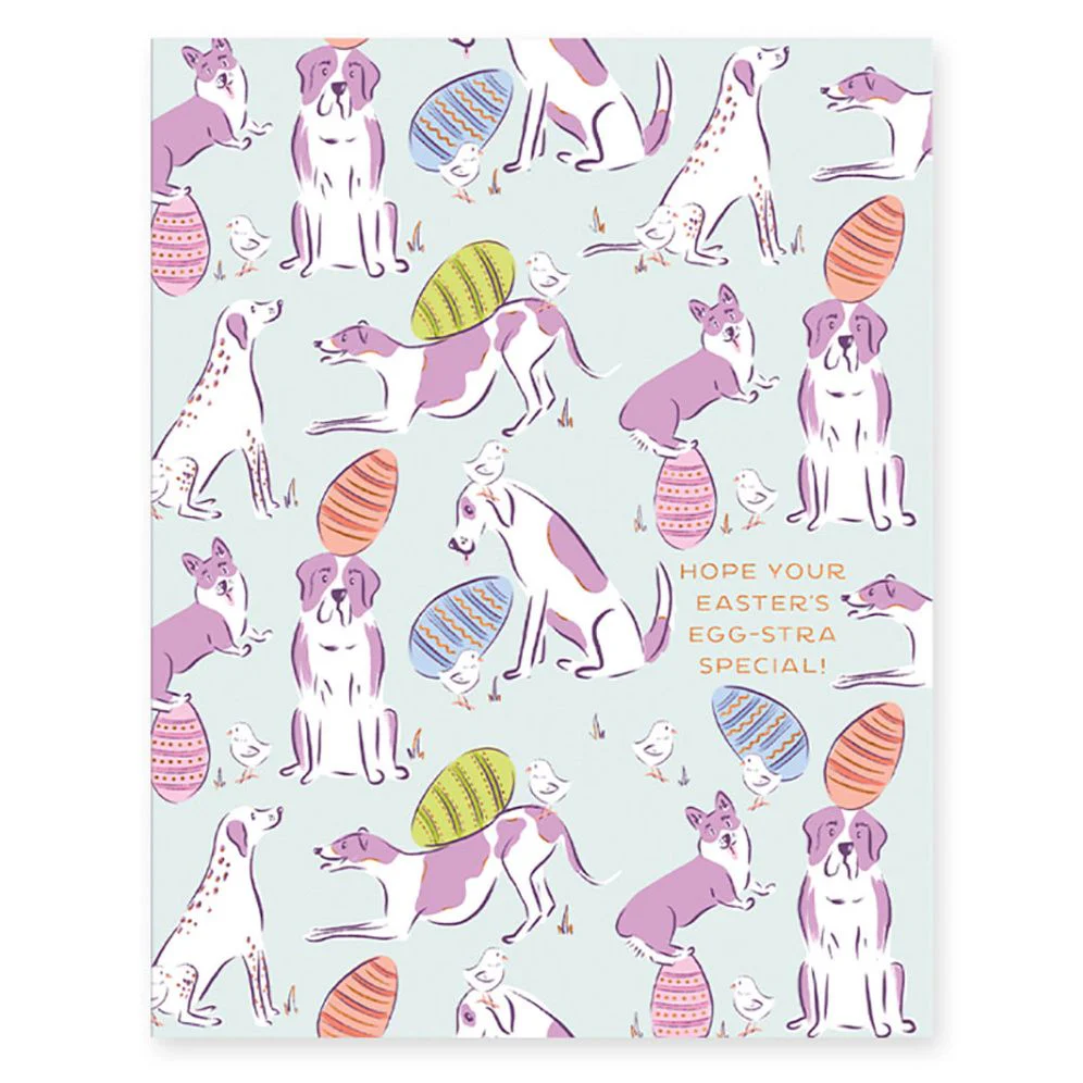 Easter Dogs Greeting Card