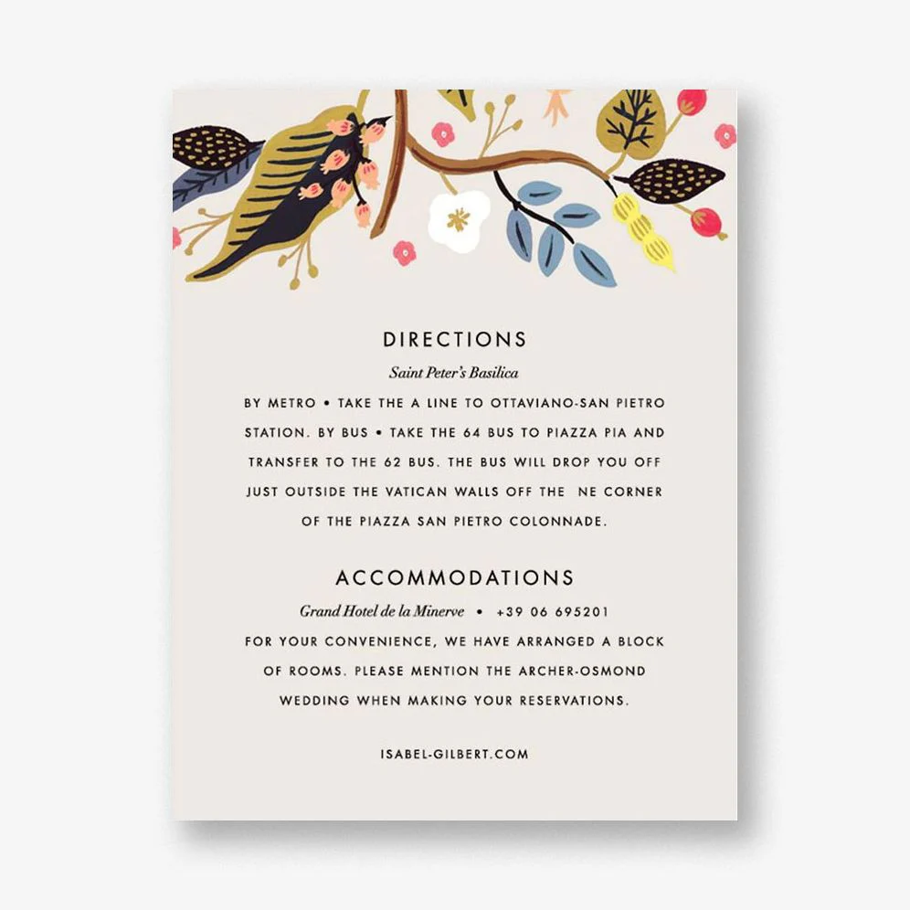 Egret Garden Information Card