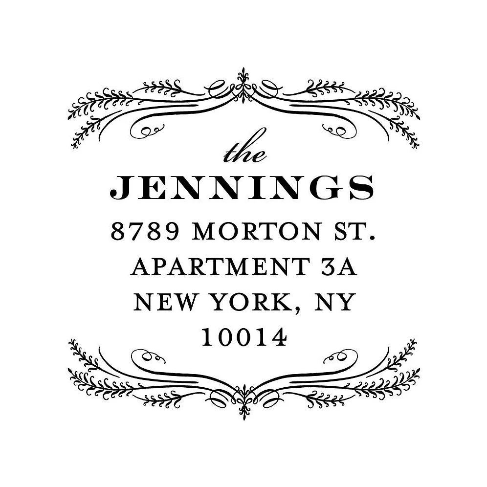 Elegant Laurel Custom Stamp and Stamp Tool
